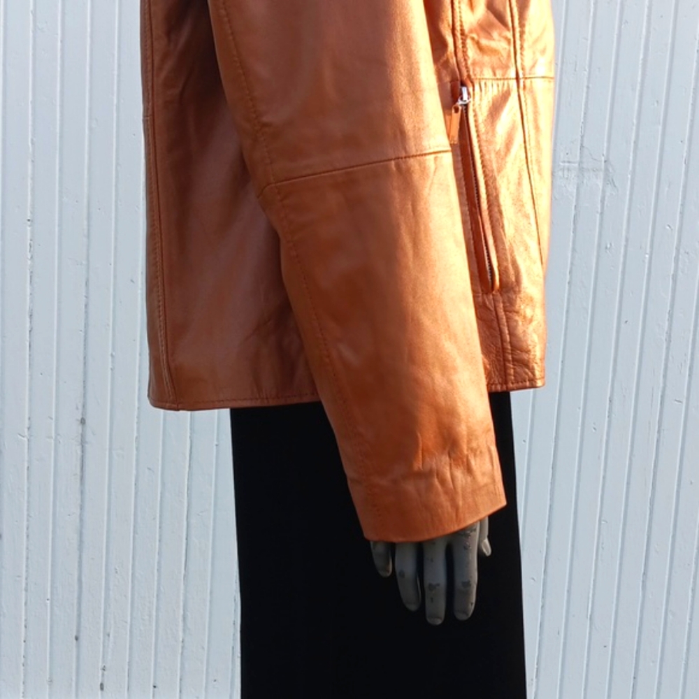 JESSICA LONDON GENUINE LEATHER FULL ZIP LUX JACKET (Pakistan) - Picture 10 of 17
